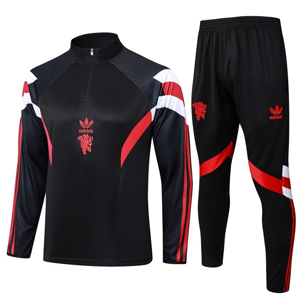 Sudadera De Training Manchester United 2024-25 Negro Rojo
